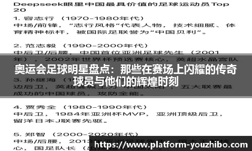 奥运会足球明星盘点：那些在赛场上闪耀的传奇球员与他们的辉煌时刻
